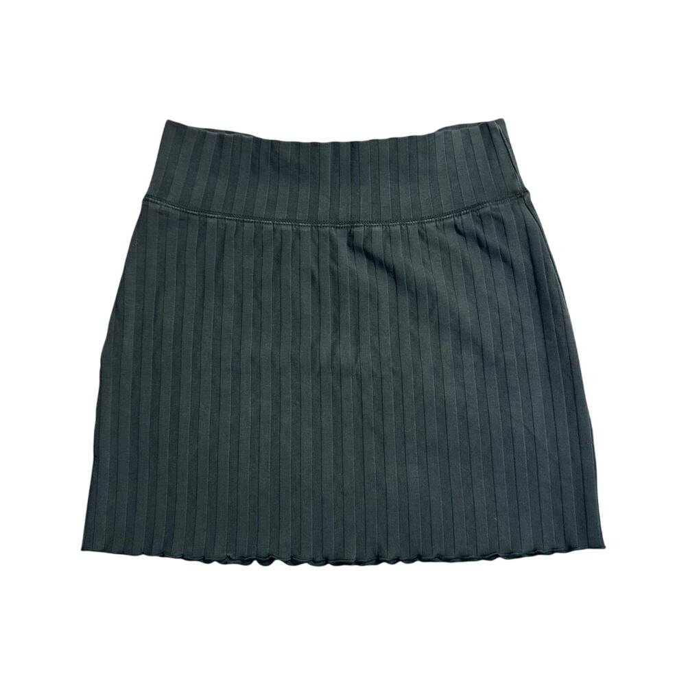 OFFLINE by Aerie OG Groove Ribbed Lettuce Hem Knit Bodycon Mini Skirt Size S